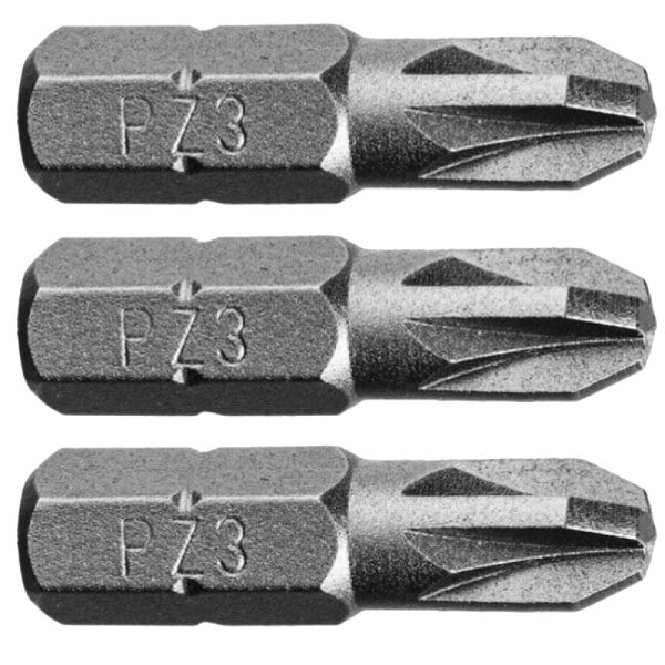 Pozidriv PZ3 Kreuzschlitz Bits, 3 Stück Bit Schraubeinsätze Länge 25mm