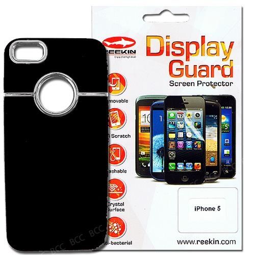 Hartschale + Displayschutz für iPhone 5/5S, schwarz