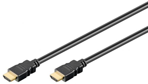 HDMI Kabel 3.0m, schwarz mit vergoldeten Steckern