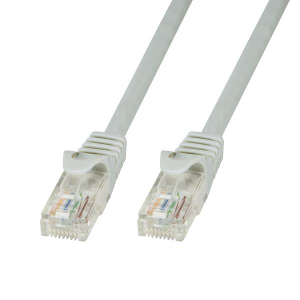 Patchkabel EconLine Cat.6 LAN Kabel U/UTP, grau 1m
