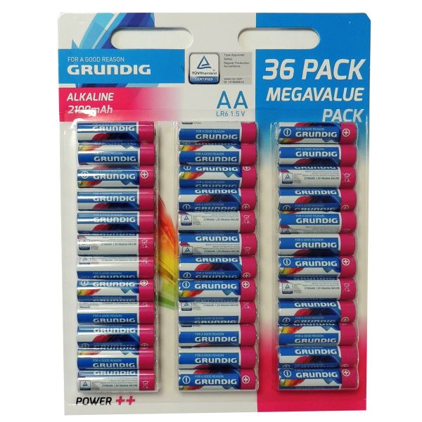 36 St. AA / Mignon Alkaline-Batterien, Grundig