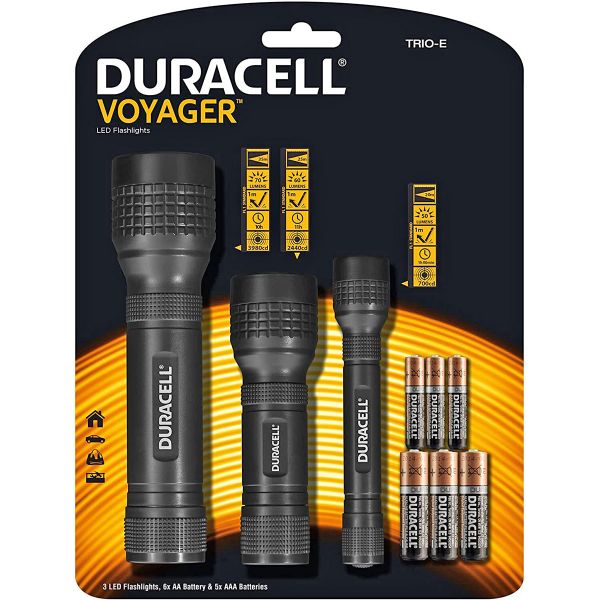 Duracell Voyager TRIO-E 3er Taschenlampen SET