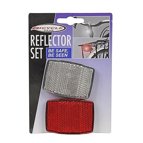 Fahrrad Reflektor-SET, rot/weiß