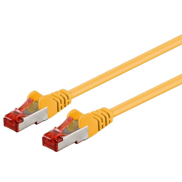Patchkabel Cat6, S-STP Pimf-Kabel, 0.5m, gelb