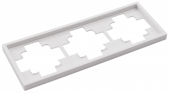 Schalter & Steckdosen Rahmen 3-fach Shallow-Serie weiß