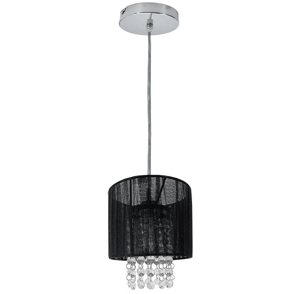 LED Schirm-Deckenleuchte - schwarz/silber klein, 2W / 210 Lumen