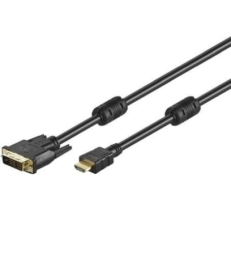 HDMI-Kabel 10.00m, HDMI > DVI, Goldkontakte