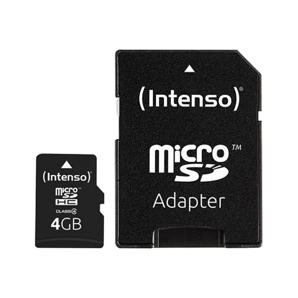 Micro SDHC Card, 4.0 GByte, mit SD-Adapter