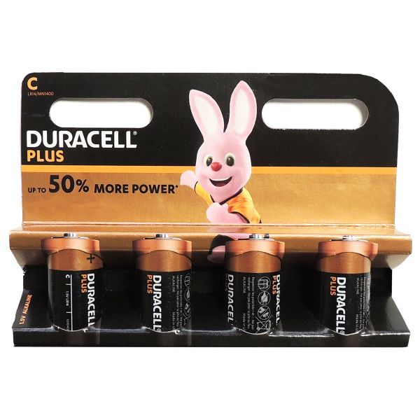 Baby (C)-Batterien, 4er-Pack Duracell Plus, LR14