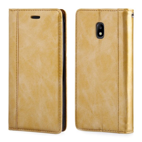 Flip Case "Elegance" für Samsung Galaxy J3 (2017), gold