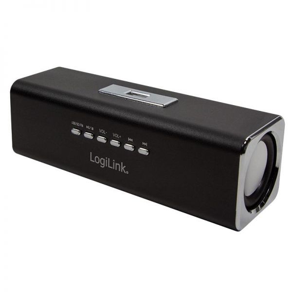 LogiLink Soundbox, MP3 Player, FM Radio, USB schwarz