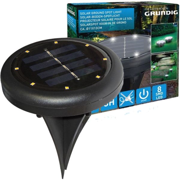 Runde Solar Bodenleuchte mit 8 LED von Grundig
