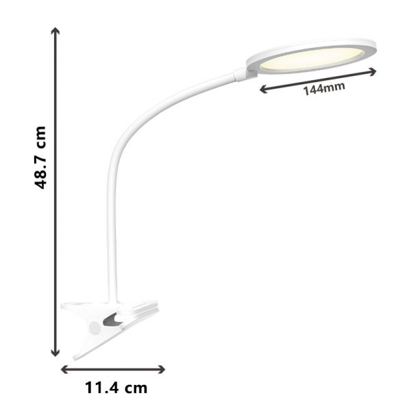 LED Schreibtischlampe "Pro Eye Serie" 7.5W 380lm Klemmfuß