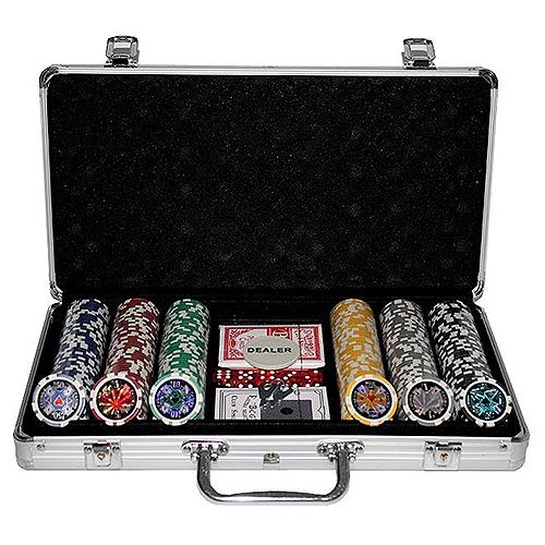 Poker-Koffer mit 300 Chips, Laser