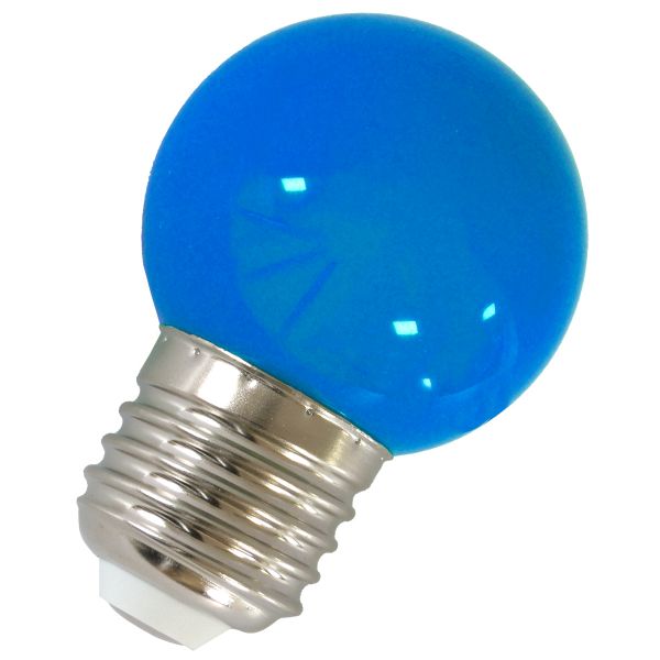 LED Birne E27, 1W, Kugellampe Deko-Licht blau