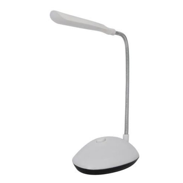 LED Lese- & Schreibtischlampe mit flexiblem Arm, weiß
