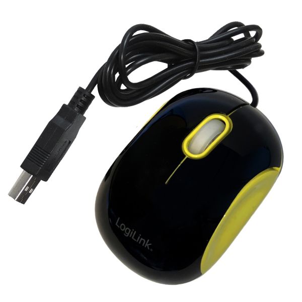LogiLink optische Maus, USB Kabel, schwarz/gelb iD0094A