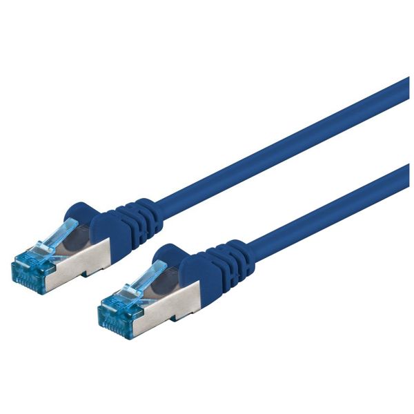Patchkabel Cat6a, S-FTP Pimf-Kabel, 1m, blau