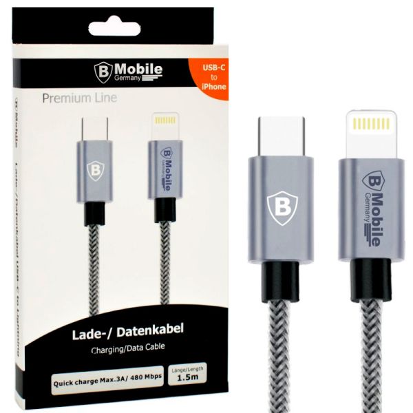 USB C -> Lightning Lade-/Datenkabel 1.5m PREMIUM LINE