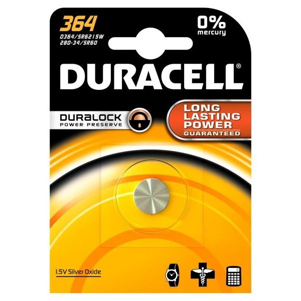 Duracell 1,5V Silberoxid 364 Knopfzelle