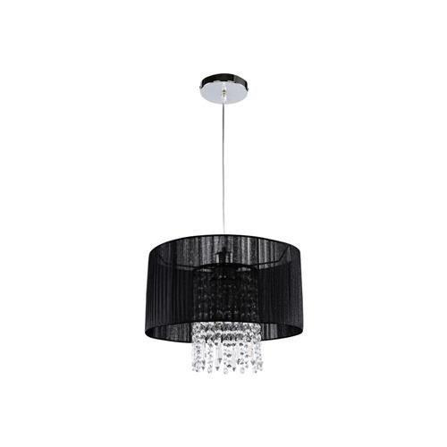 LED Schirm-Deckenleuchte - schwarz/silber, groß, 4 W / 450 Lumen