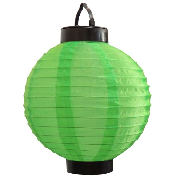Solar Laterne LED Lampion, Ø 20cm grün