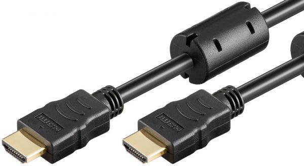 HDMI Kabel 5.0m, 2 Ferrit-Kerne, mit Ethernet
