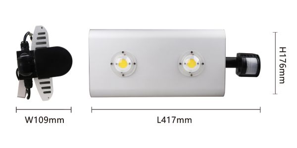 LED Sensor Fluter, 230V, 80W, neutralweiß / 4000K, mit Bewegungsmelder