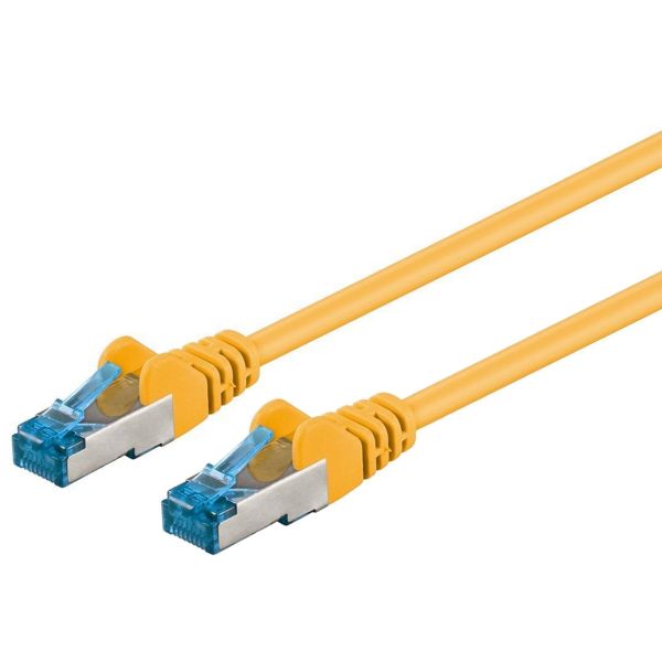 Patchkabel Cat6a, S-FTP Pimf-Kabel, 0.25m, gelb