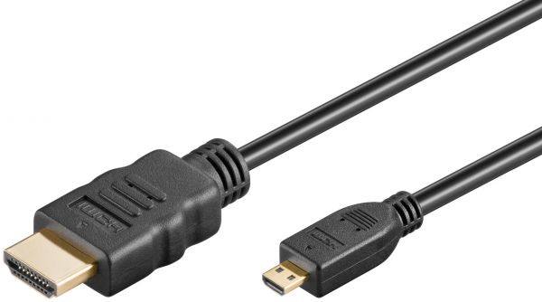 HDMI Kabel 1.0m, mit Ethernet, (Micro)