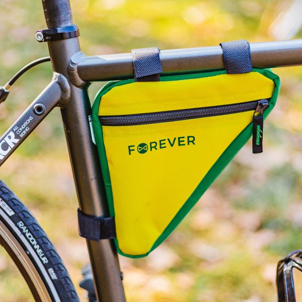 Universal Fahrradtasche zur Stangen-Montage, gelb-grün