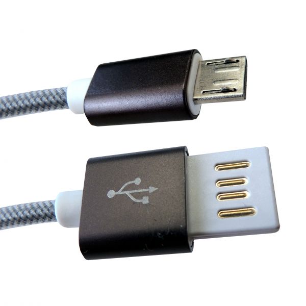 USB-A- Stecker > micro B- Stecker, 1m - Nylon v2
