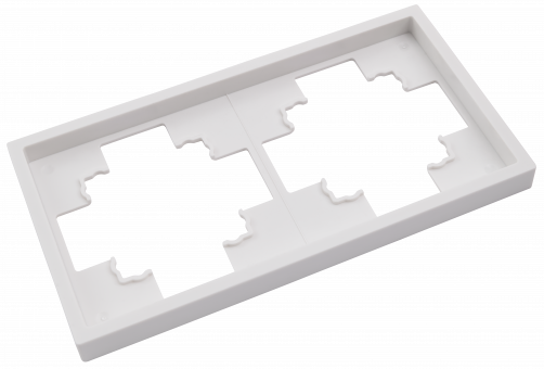 Schalter & Steckdosen Rahmen 2-fach Shallow-Serie weiß