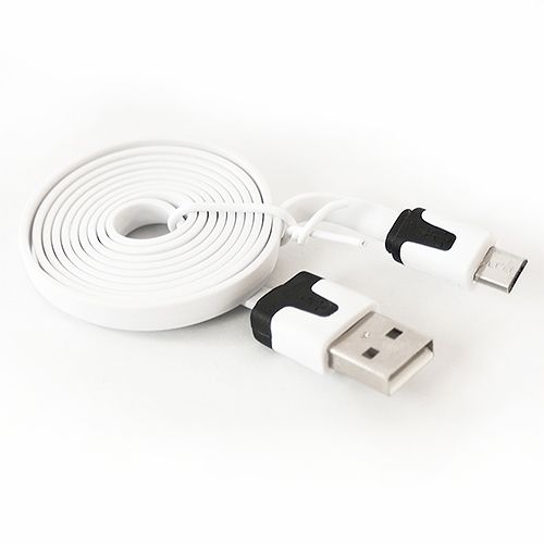2er Set USB-A- Stecker > micro B-Stecker, 1 m - Black & White