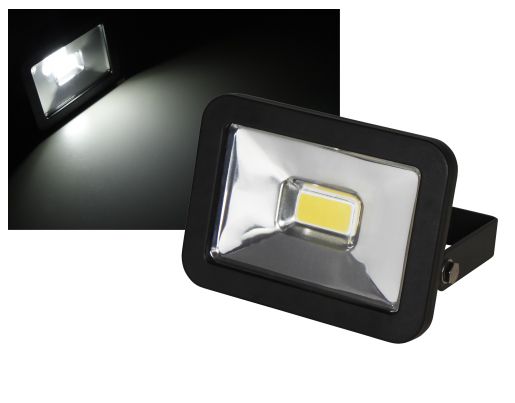 LED Fluter schwarz 10W, 750lm neutralweiß