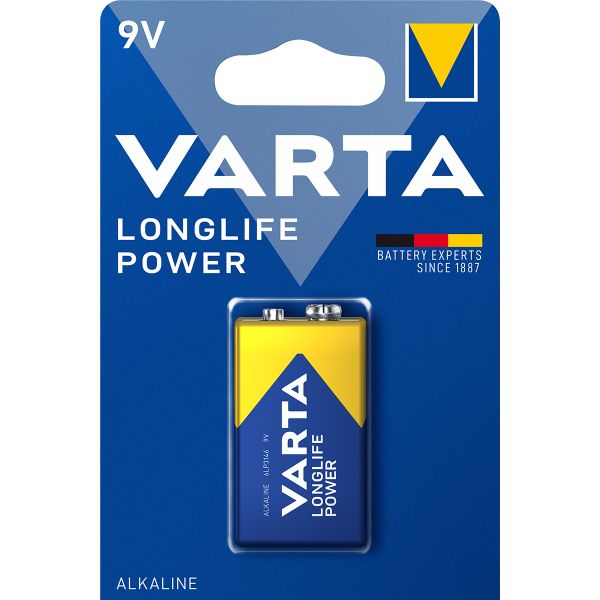 9V Block-Batterie, VARTA Longlife Power