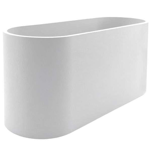 Wandleuchte Oval Aluminium 1xG9, weiß