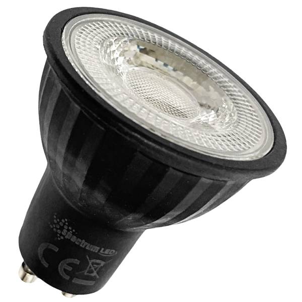 LED Strahler schwarz GU10, 6W 480lm warmweiß