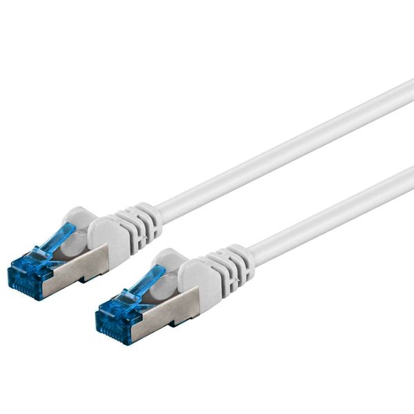 Patchkabel Cat6a, S-FTP Pimf-Kabel, 1m, weiß