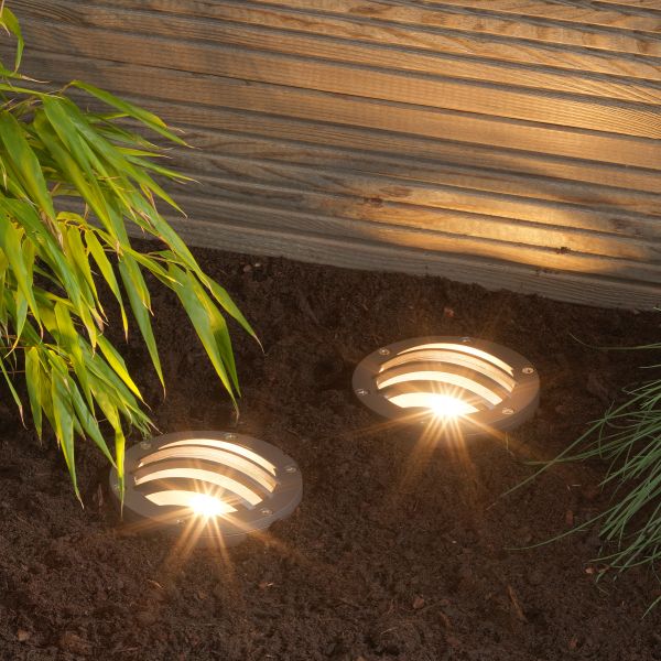 LED Garten Bodeneinbauleuchte 2er Set 18V, 2x200lm warmweiß