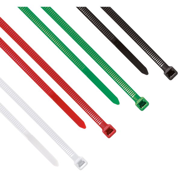 Kabelbinder, 100mm x 2,5mm, 4 verschiedene Farben, 200 Stk