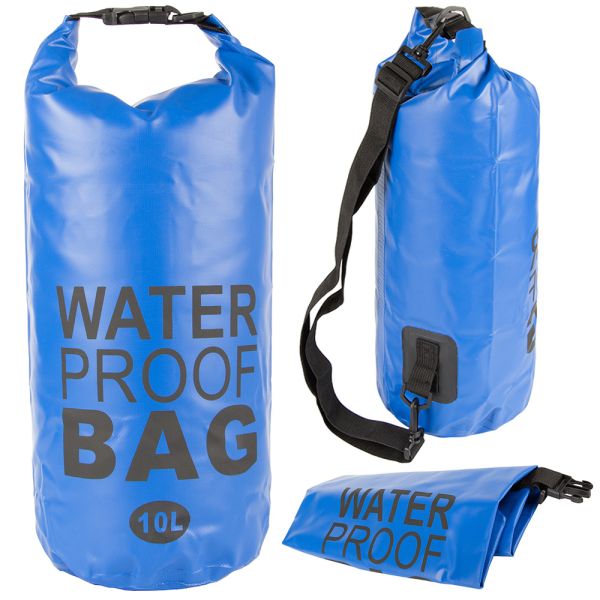 Wasserdichte Tasche mit 10l Fassungsvermögen blau