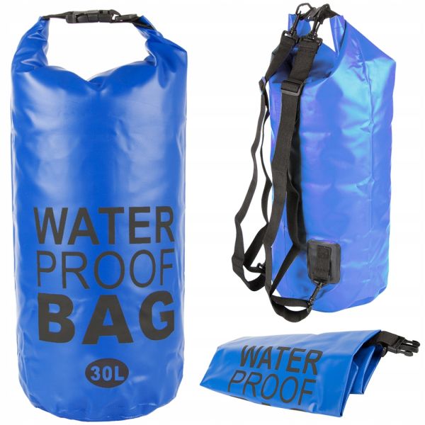 Wasserdichte Tasche mit 30l Fassungsvermögen blau