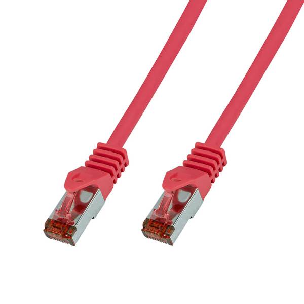Patchkabel Cat.6 LAN Kabel S/FTP PIMF doppelt geschirmt, pink 10m