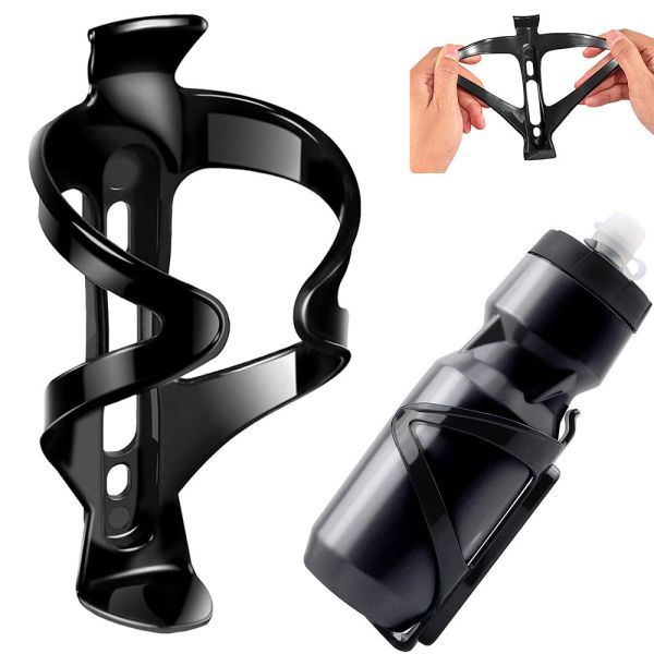 Fahrradflaschenhalter, Kunststoff, schwarz